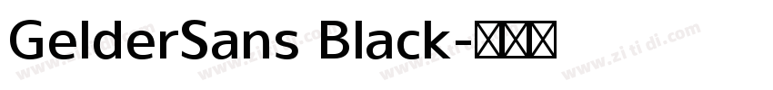GelderSans Black字体转换